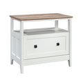 Sauder August Hill Open Shelf Lateral File Cabinet, Soft White